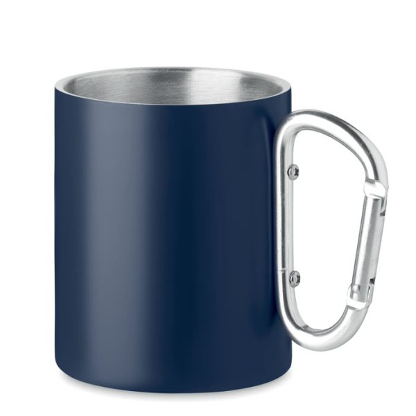 Metalowy dwuścienny kubek300ml P045848O francuski granat