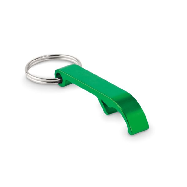 Aluminiowy brelok z recyklingu P045897O zielony