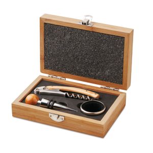 Zestaw do wina w bambusowym pu P018041O MI-MO8147-40