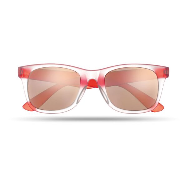 Lustrzane okulary przeciwsłon P018332O czerwony