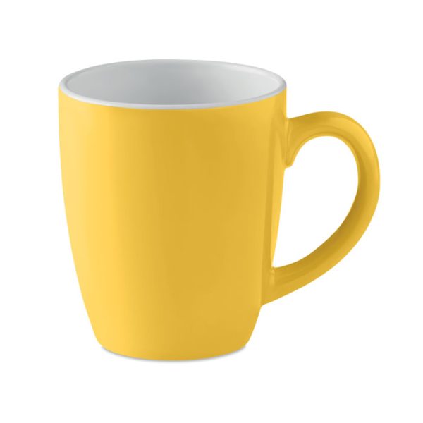 Kolorowy kubek ceramiczny P018971O zólty