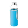 Szklana butelka w etui 500ml P019138O turkusowy