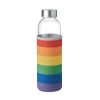 Szklana butelka w etui 500ml P019138O wielokolorowy