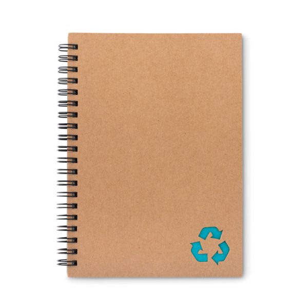 Notatnik z papieru mineralnego P019369O turkusowy