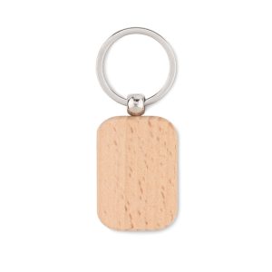 Prostokątny drewniany brelok P019698O MI-MO9774-40