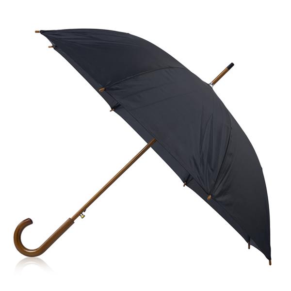 Parasol automatyczny z drewnianą rączką / Woah P090668P czarny