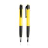 Plastikowy długopis z gumowanym uchwytem. / Hollic P091082P żółty
