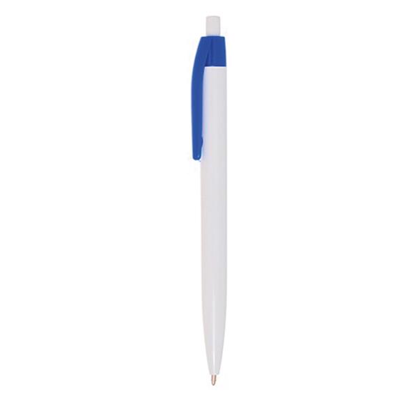 Długopis plastikowy z kolorowym klipsem / Coloxo P090056P royal blue