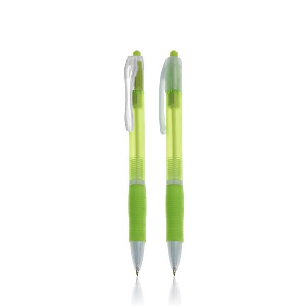 Długopis plastikowy z ergonomicznym uchwytem / Priny P090351P jasnozielony