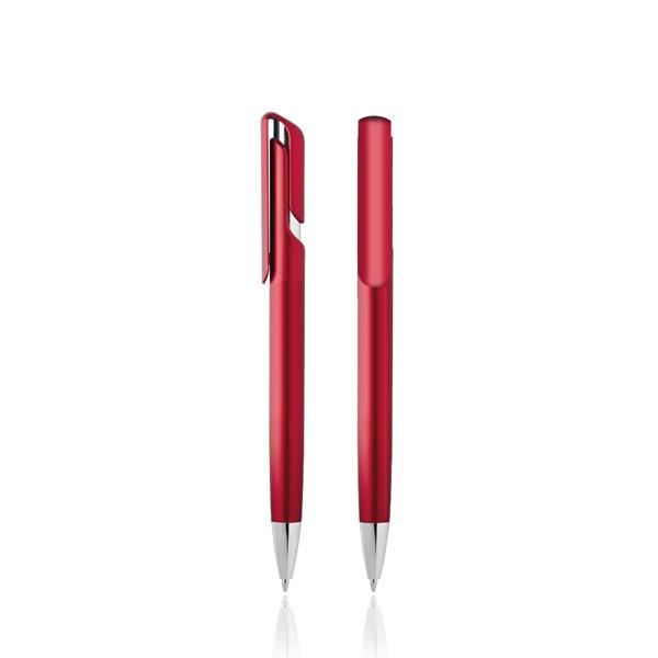 Długopis plastikowy w metalicznym kolorze / Elli P090137P dark red