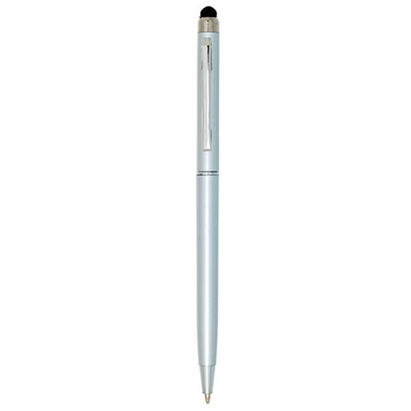 Plastikowy długopis z touchpenem / Bric P090052P srebrny