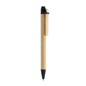 Długopis tekturowy z drewnianym klipsem / Recypen P090440P PM-IP131274-W