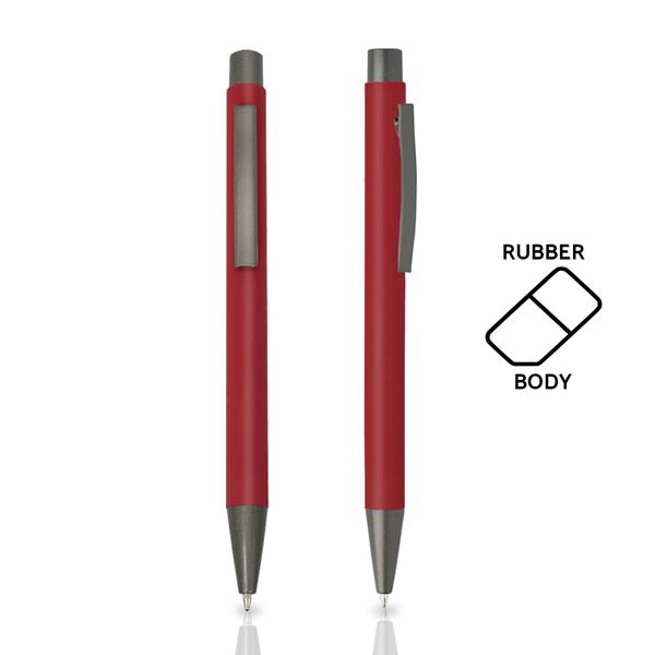 Długopis metalowy aluminiowy soft touch / Rupen P090563P dark red