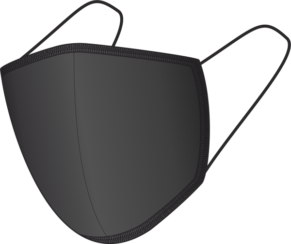 Maseczka bawełniana BLACK-BLACK P054592J
