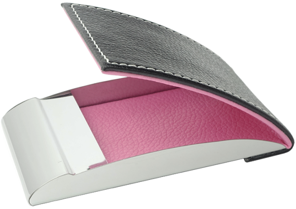 Etui na wizytówki P049809J różowy