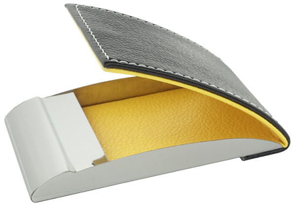 Etui na wizytówki P049809J żółty