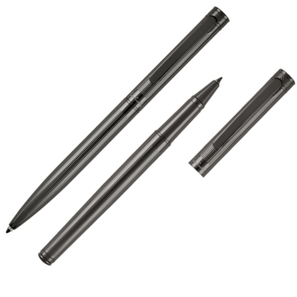 Zestaw piśmienny długopis i pióro kulkowe RENEE Pierre Cardin P088989G ciemnoszary