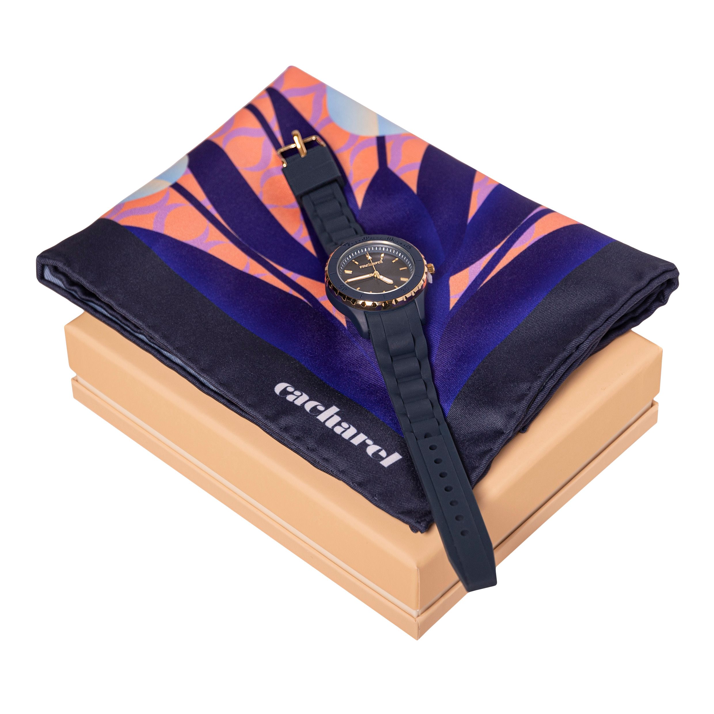 Zestaw upominkowy Cacharel zegarek i apaszka - CFM334N + CMN333N P091509P PM-CPMN333N