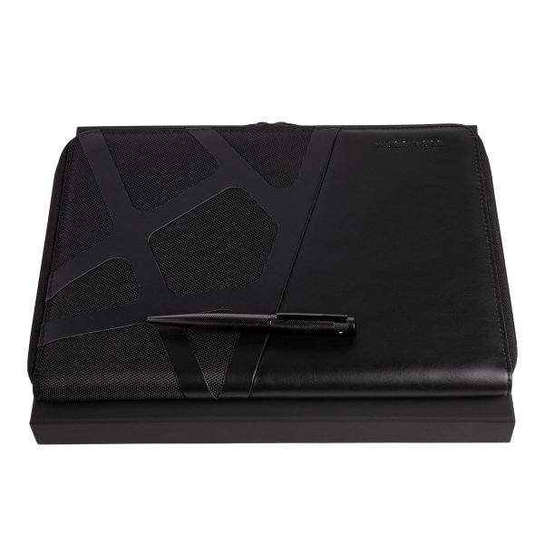 Zestaw upominkowy HUGO BOSS długopis i teczka A4 - HSW3674D + HTA308A P091444P