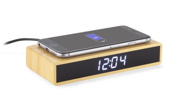Zegar na biurko z ładowarką indukcyjną INDUCTO P001664A