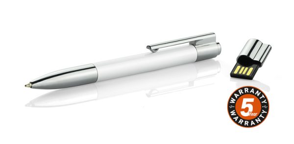 Długopis z pamięcią USB BRAINY 8 GB P003392A biały