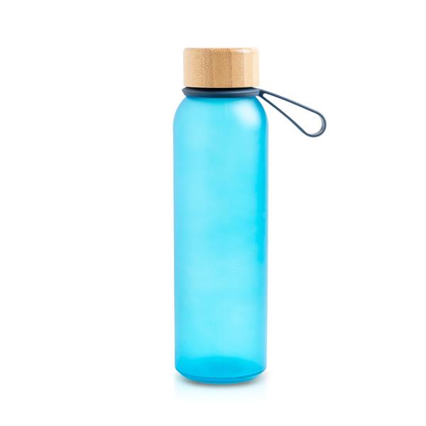 Butelka ze szkła matowego o pojemności 500 ml, z silikonowym uchwytem / Atlântida P108829P royal blue