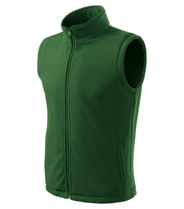 Kamizelka polarowa unisex Next P023788F zieleń butelkowa