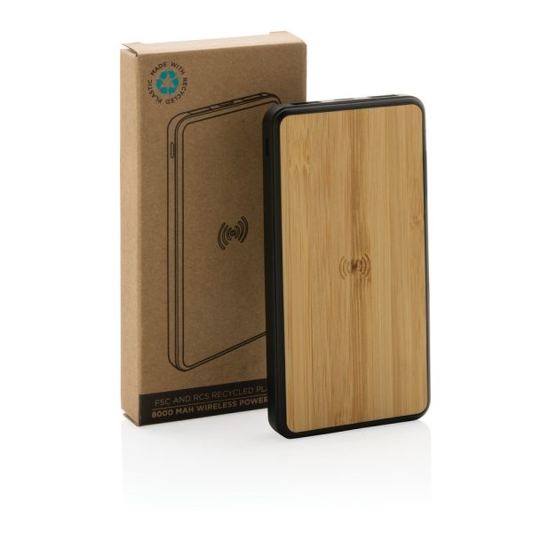 Bezprzewodowy power bank 8000 mAh, ładowarka bezprzewodowa 5W, RABS P045392X