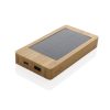 Bambusowy power bank 10000 mAh, ładowarka słoneczna P051868X