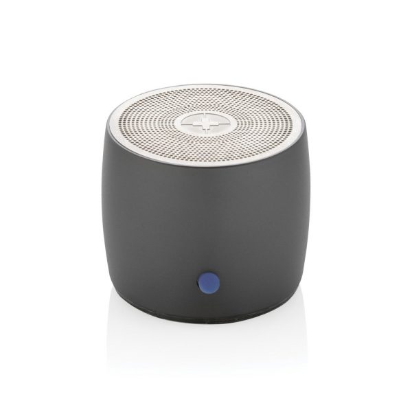 Basowy głośnik bezprzewodowy 3W Swiss Peak, aluminium z recyklingu P050255X