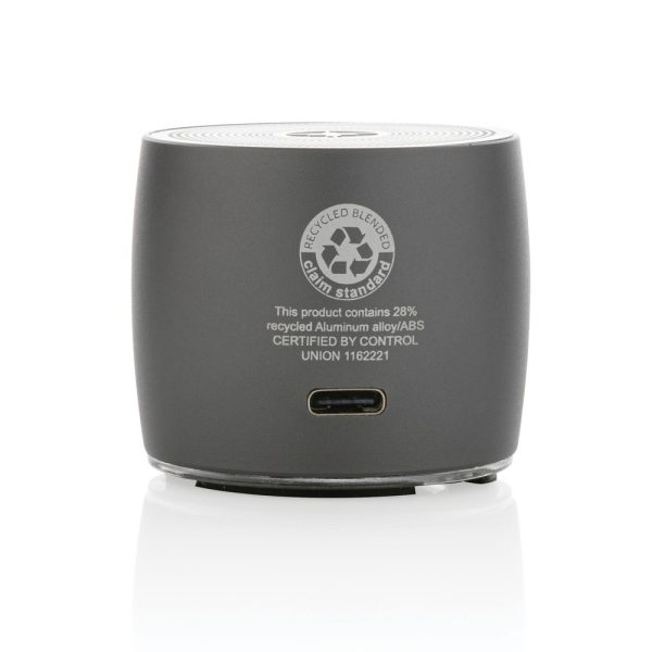 Basowy głośnik bezprzewodowy 3W Swiss Peak, aluminium z recyklingu P050255X