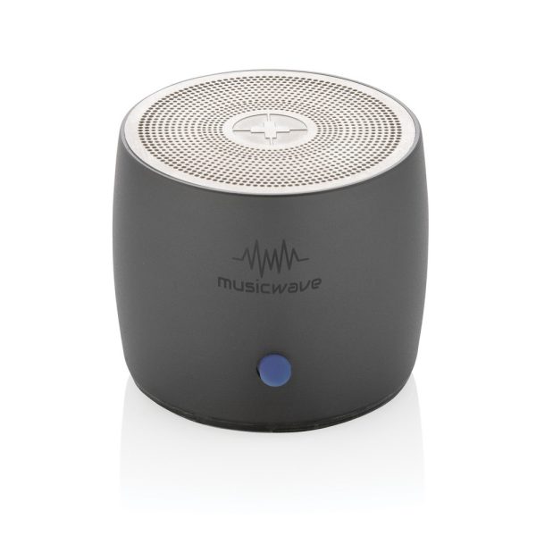 Basowy głośnik bezprzewodowy 3W Swiss Peak, aluminium z recyklingu P050255X