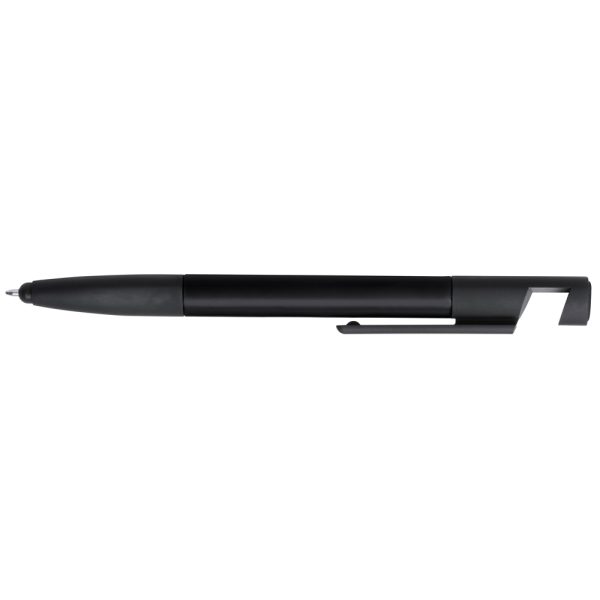 Długopis wielofunkcyjny, czyścik do ekranu, linijka, stojak na telefon, touch pen, śrubokręty P008197X czarny