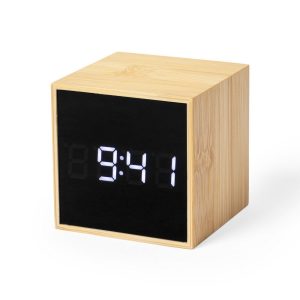 Bambusowy zegar na biurko, budzik P039283X AX-V8310-18