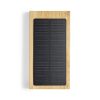 Bambusowy bezprzewodowy power bank 10000 mAh, ładowarka bezprzewodowa 5W, ładowarka słoneczna P039309X