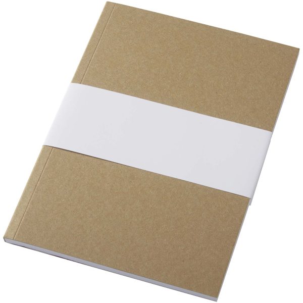 Notatnik A5 Novella Austen z miękką okładką z materiału z recyklingu, papier pakowy — 50 kartek P109957C
