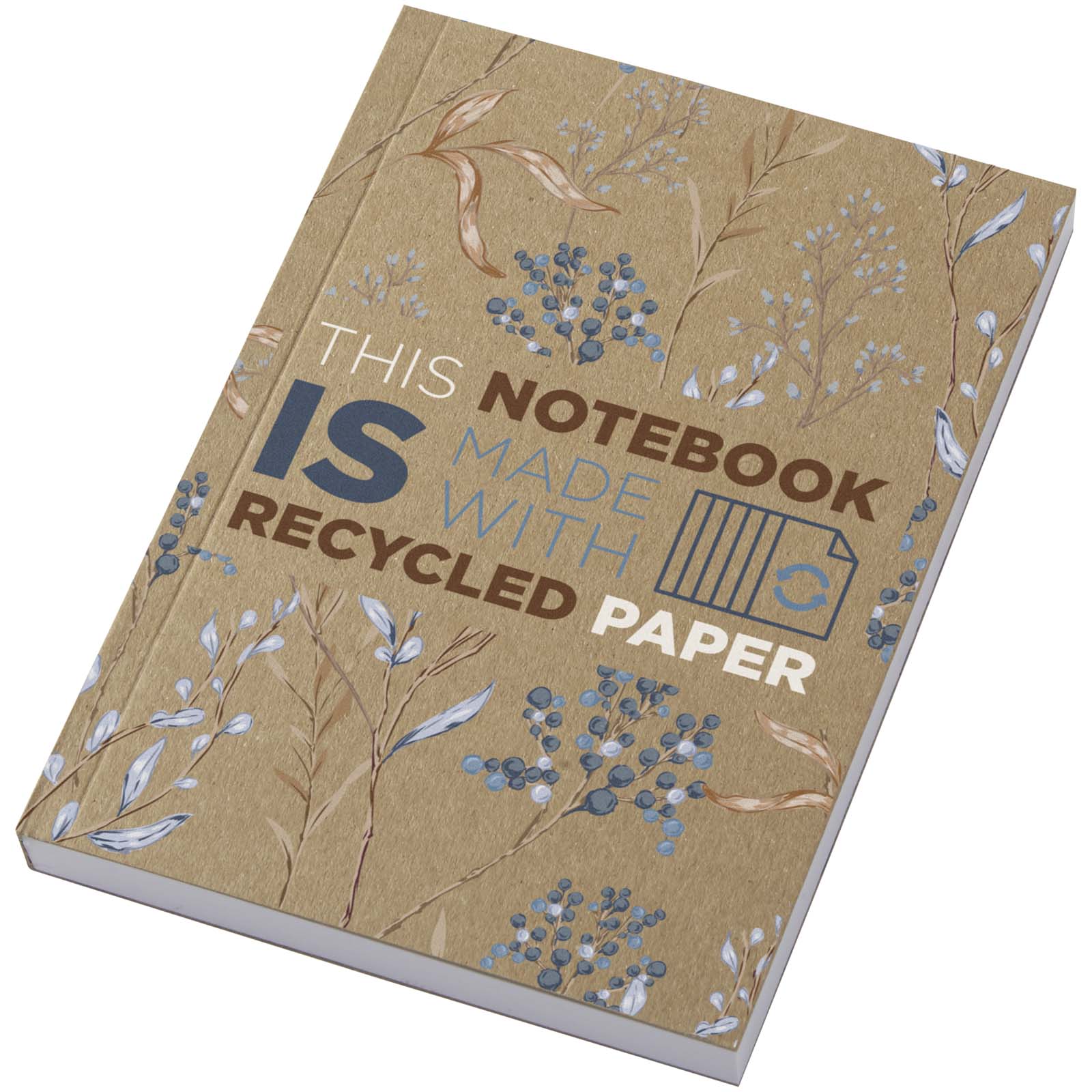 Notatnik A6 Novella Austen z miękką okładką z materiału z recyklingu, papier pakowy — 100 kartek P109958C PFC-21026606