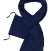 Szalik/szal z bawełny organicznej P120383D ciemnoniebieski