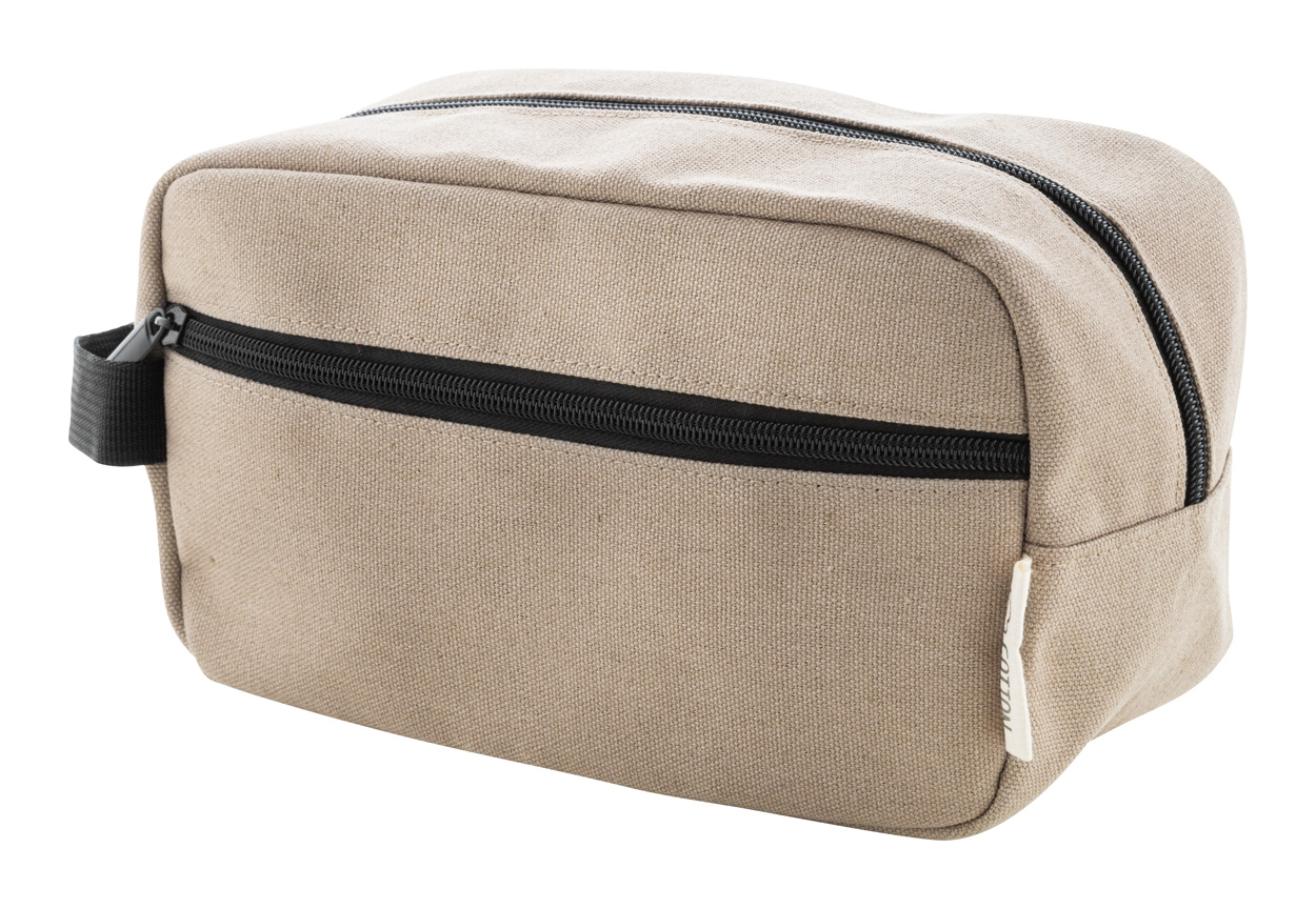 Kosmetyczka z płótna poddanego recyklingowi P119166D AN-AP808298-W
