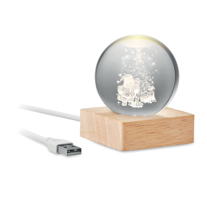 Świąteczna szklana kula LED P067301O MI-CX1541-40