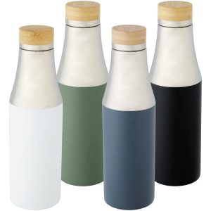 Hulan miedziana, próżniowo izolowana butelka o pojemności 540 ml z bambusową pokrywką P074151C PFC-100667-W
