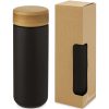 Lumi ceramiczny kubek z bambusową pokrywką o pojemności 300 ml P075147C czarny
