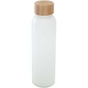 Matowa butelka ze szkła sodowo-wapniowego Lume 500 ml z zakrętką bambusową   P109774C PFC-100830-W