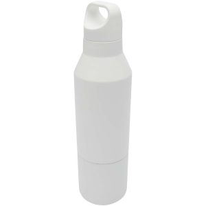 Odessy butelka termiczna o pojemności 600 ml wykonana ze stali nierdzewnej z recyklingu z certyfikatem RCS i kubkiem o pojemn P099915C PFC-100840-W