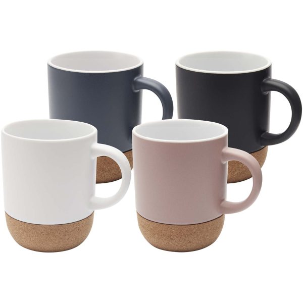 Billie kubek ceramiczny o pojemności 300 ml z detalami z korka i matowym wykończeniem P099930C