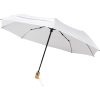 Składany, automatycznie otwierany/zamykany parasol Bo 21” wykonany z plastiku PET z recyklingu P068340C biały