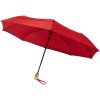Składany, automatycznie otwierany/zamykany parasol Bo 21” wykonany z plastiku PET z recyklingu P068340C czerwony