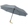 Składany, automatycznie otwierany/zamykany parasol Bo 21” wykonany z plastiku PET z recyklingu P068340C szary