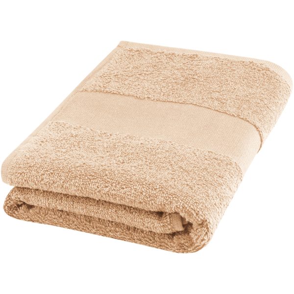 Charlotte bawełniany ręcznik kąpielowy o gramaturze 450 g/m² i wymiarach 50 x 100 cm P075753C beżowy