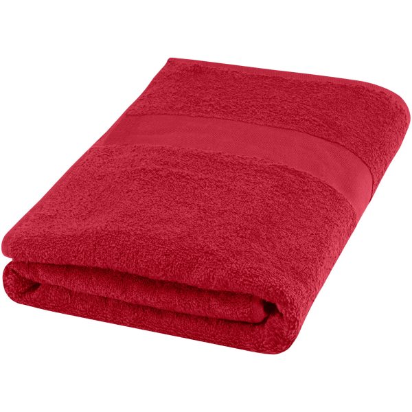 Amelia bawełniany ręcznik kąpielowy o gramaturze 450 g/m² i wymiarach 70 x 140 cm P075759C czerwony